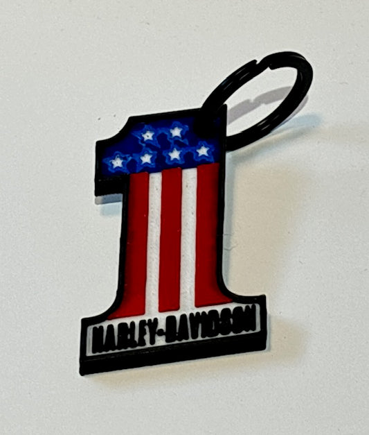 USA #1 Harley Davidson Keychain